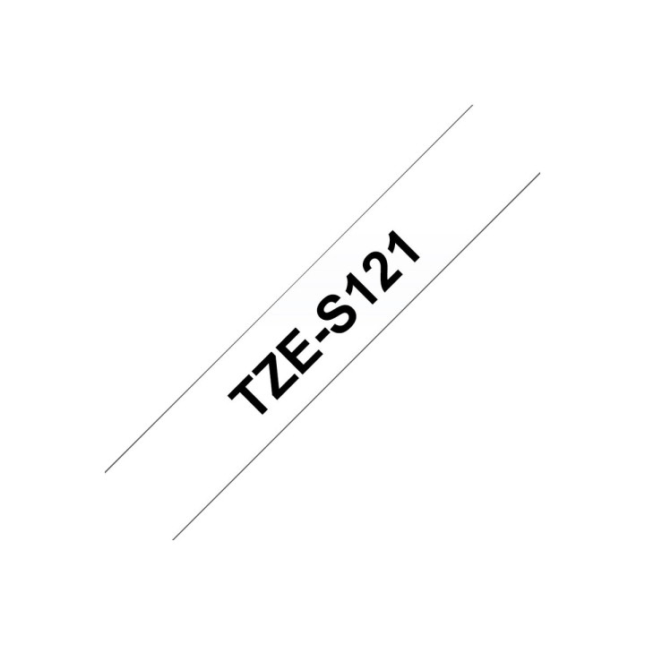 Лента за етикетни принтери Brother TZe-S, 9mm x 8m, черно върху прозрачно,Extra Strength Adhesive - TZES121 - 3