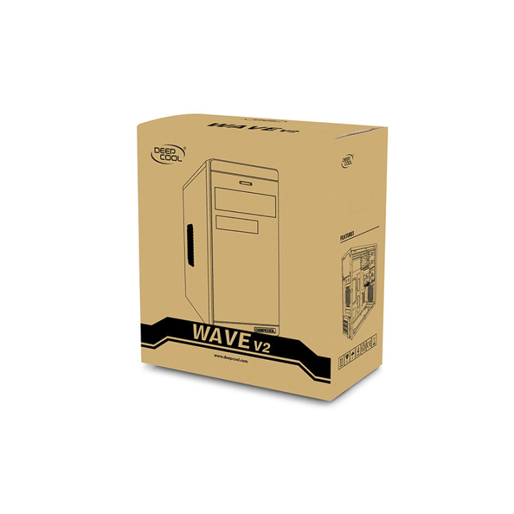 Кутия DeepCool WAVE V2, Mini Tower, mATX/Mini-ITX, черна - DP-MATX-DPWAVE2 - 9
