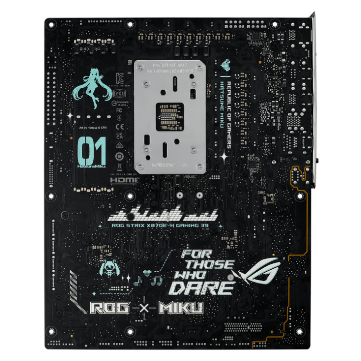 Дънна платка ASUS ROG STRIX X870E-H GAMING Hatsune Miku Edition, AM5, AMD X870E, DDR5, Wi-Fi 7 - 90MB1MA0-M0EAY0 - 7