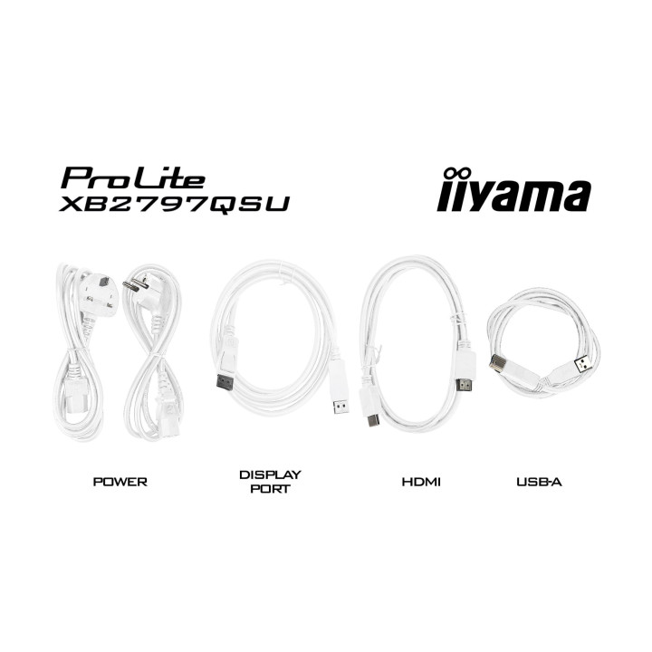 Монитор IIYAMA XB2797QSU-W1, 27" QHD IPS 75Hz - 12