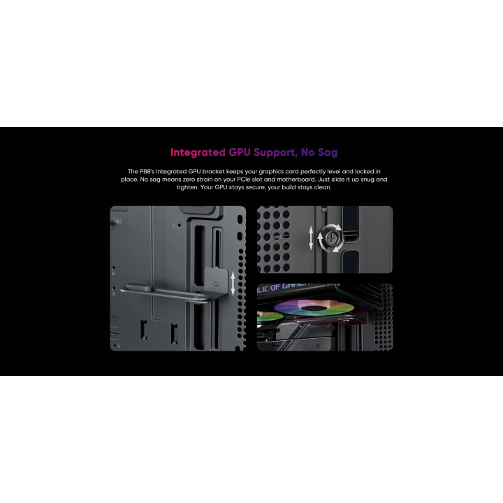 Кутия за компютър 1stPlayer PB8, ATX Middle Tower, 3x120mm A-RGB вентилатори, USB-C, Tempered Glass - PB8-BK-2FH7R-1FH7 - 11