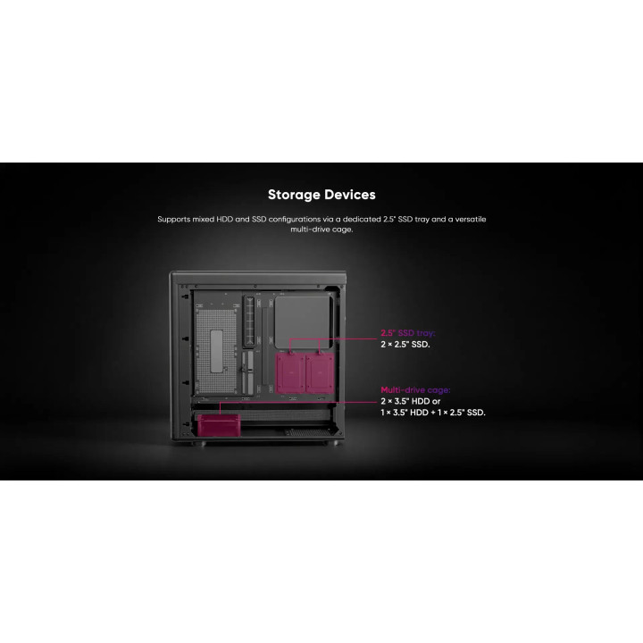 Кутия за компютър 1stPlayer PB8, ATX Middle Tower, 3x120mm A-RGB вентилатори, USB-C, Tempered Glass - PB8-BK-2FH7R-1FH7 - 12