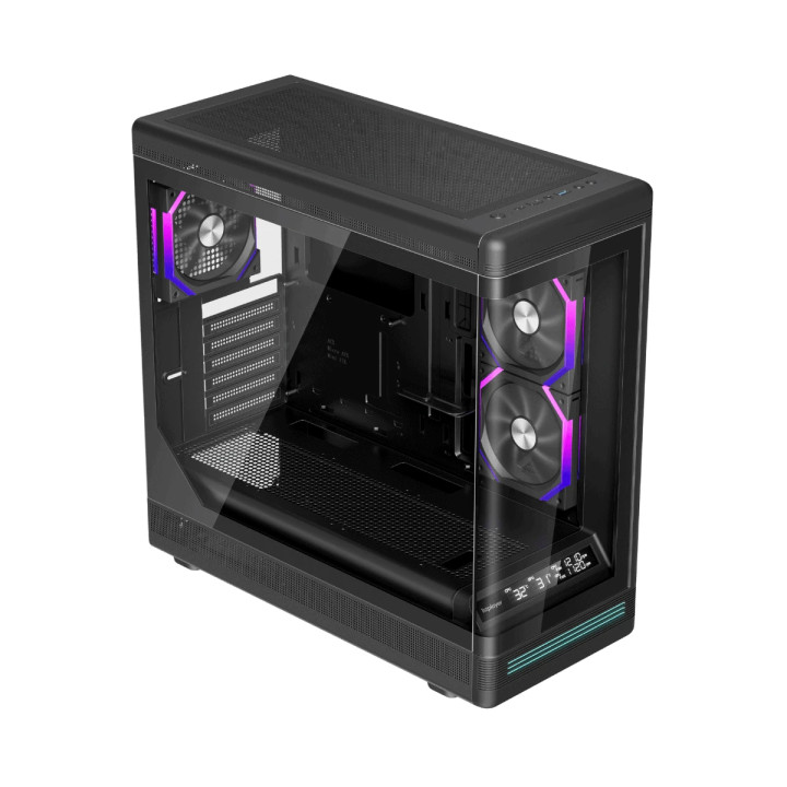 Кутия за компютър 1stPlayer PB8, ATX Middle Tower, 3x120mm A-RGB вентилатори, USB-C, Tempered Glass - PB8-BK-2FH7R-1FH7 - 17