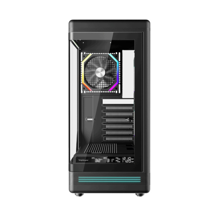Кутия за компютър 1stPlayer PB8, ATX Middle Tower, 3x120mm A-RGB вентилатори, USB-C, Tempered Glass - PB8-BK-2FH7R-1FH7 - 19