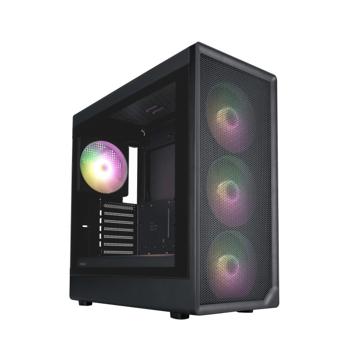 Кутия за компютър 1stPlayer AU8, Middle Tower ATX, Tempered Glass, 4x140mm A-RGB вентилатора, USB-C - AU8-BK-4FE7-14 - 1