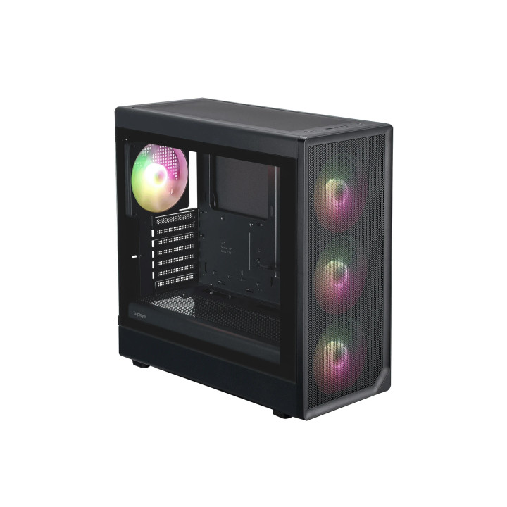 Кутия за компютър 1stPlayer AU8, Middle Tower ATX, Tempered Glass, 4x140mm A-RGB вентилатора, USB-C - AU8-BK-4FE7-14 - 11