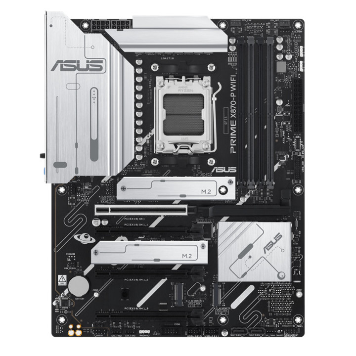 Дънна платка ASUS PRIME X870-P WIFI, AM5, AMD X870, 4xDDR5, 4xM.2, 2.5Gb LAN, Wi-Fi 7 - 90MB1IS0-M0EAY0 - 2