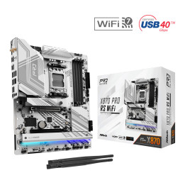 Дънна платка ASROCK X870 PRO RS WIFI, AMD X870, AM5, 4xDDR5, 3xM.2, WiFi 7 - 1
