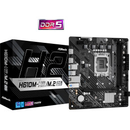 Дънна платка ASROCK H610M-H2/M.2 D5, Intel H610, 2xDDR5, 4xSATA3, 1xM.2, 1xPCIEx16, 1xPCIEx1, Micro ATX - 1