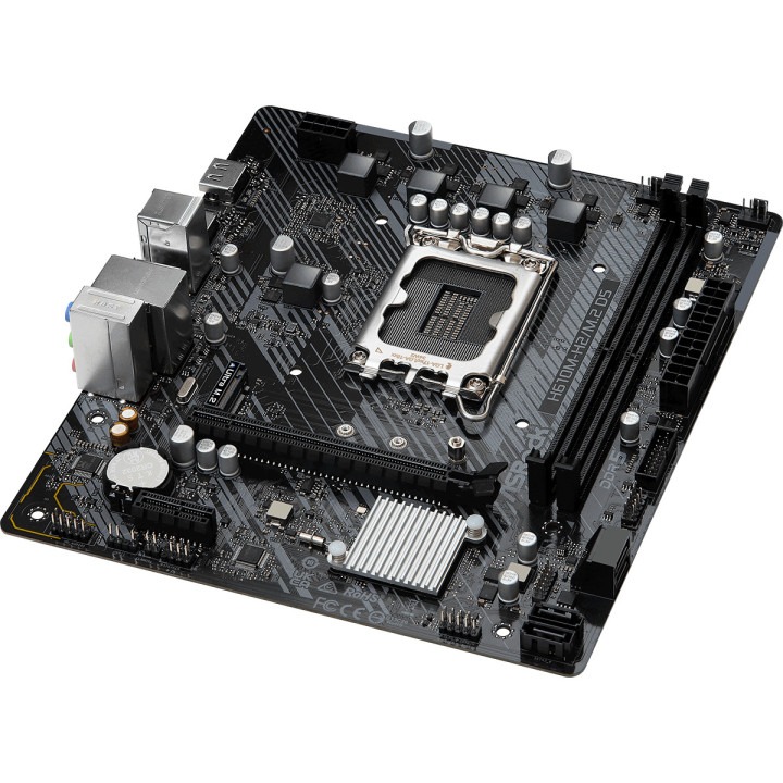 Дънна платка ASROCK H610M-H2/M.2 D5, Intel H610, 2xDDR5, 4xSATA3, 1xM.2, 1xPCIEx16, 1xPCIEx1, Micro ATX - 3