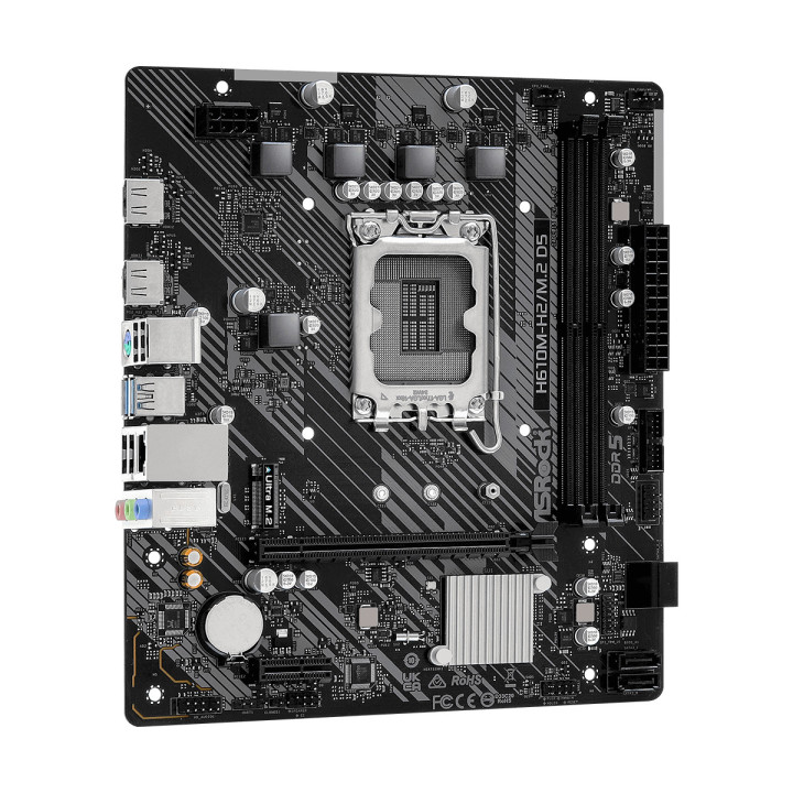 Дънна платка ASROCK H610M-H2/M.2 D5, Intel H610, 2xDDR5, 4xSATA3, 1xM.2, 1xPCIEx16, 1xPCIEx1, Micro ATX - 4