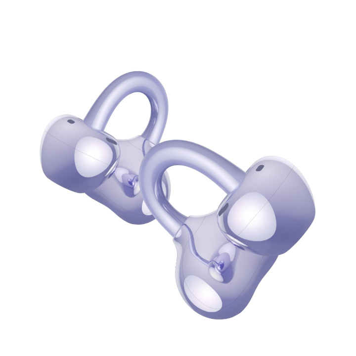 Слушалки Honor CHOICE Earbuds Clip Active, Open-ear, Bluetooth 5.3, AI шумопотискане, 36h батерия, Лилави - 6975840261116 - 4
