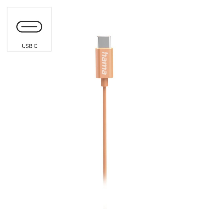Слушалки HAMA Curly, In-Ear, USB-C, микрофон, оранжев - HAMA-221797 - 3