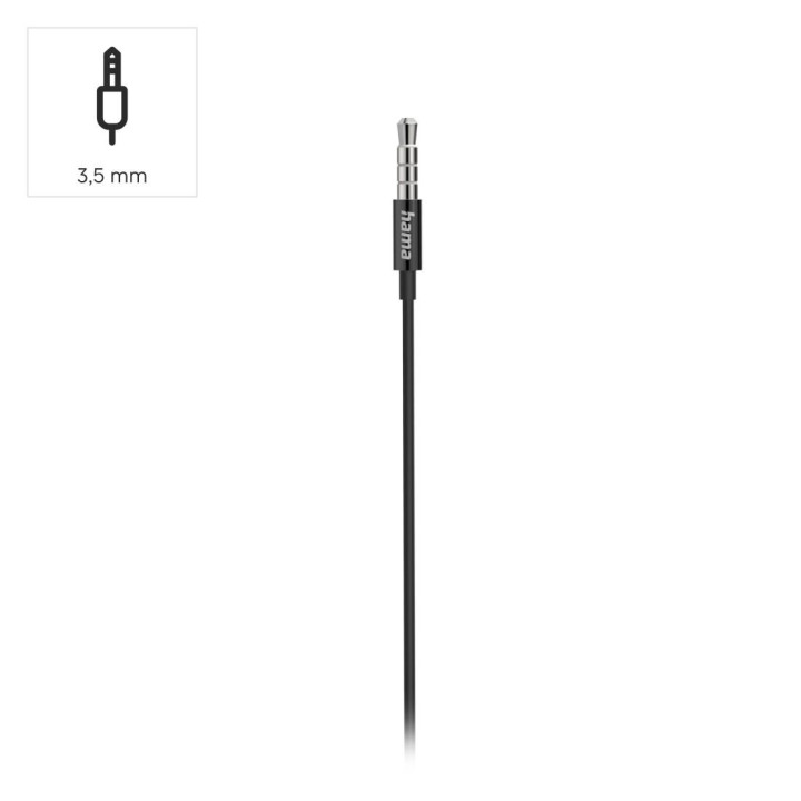 Слушалки HAMA Popply, In-Ear, 3.5mm жак, микрофон, черни - HAMA-221798 - 3