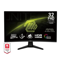 Монитор MSI MAG 32C6X, 31.5" Curved, 250Hz честота и 1ms - 9S6-3DD41M-028 - 1