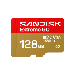 SD карта SanDisk Extreme GO microSDXC, 128GB UHS-I U3 V30 A2 240MB/s - SDSQXGN-128G-GN6MN - 1