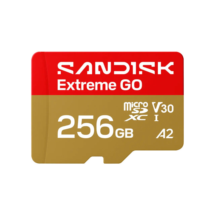 SD карта SanDisk Extreme GO, 256GB microSDXC UHS-I U3 V30 A2 240MB/s - SDSQXGN-256G-GN6MN - 1