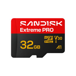 SD карта SanDisk Extreme PRO microSDHC, 32GB UHS-I U3 V30, Read 100MB/s, Write 90MB/s - SDSQXCO-032G-GS6MA - 1