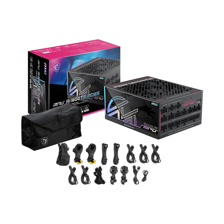 Модулно захранване MSI MPG Ai1600TS PCIE5, 1600W, 80 PLUS Titanium, ATX 3.1 - MPG_AI1600TS_PCIE5 - 5