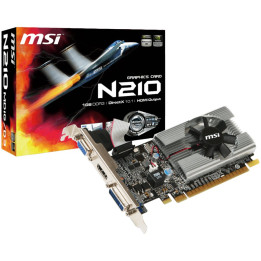 Видео карта MSI GeForce GT 210, 1GB GDDR3 64bit, PCI-E 2.0 - N210-1GD3/LP - 1
