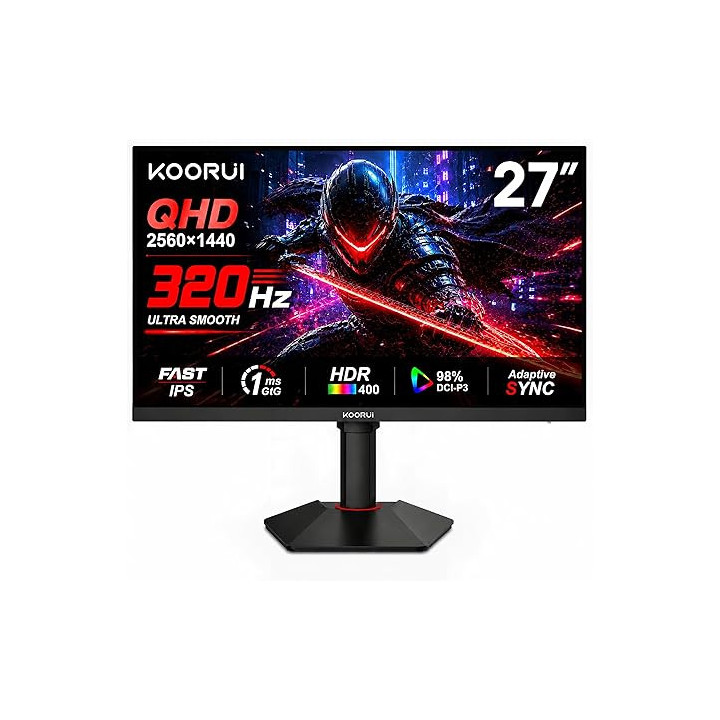 Монитор KOORUI 27 G2721E, 27" QHD Fast IPS, 320Hz, 1ms - 1