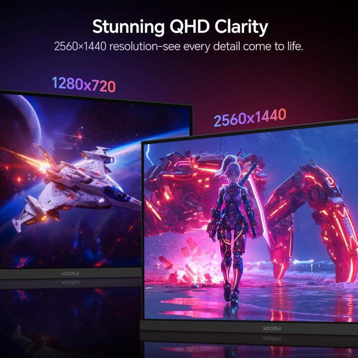 Монитор KOORUI 27 G2721E, 27" QHD Fast IPS, 320Hz, 1ms - 4