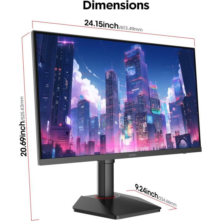 Монитор KOORUI 27 G2721E, 27" QHD Fast IPS, 320Hz, 1ms - 6