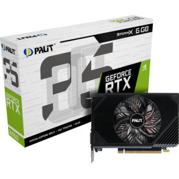 Видео карта Palit Nvidia GeForce RTX 3050 STORMX 6GB GDDR6 - NE63050018JE-1072F - 1