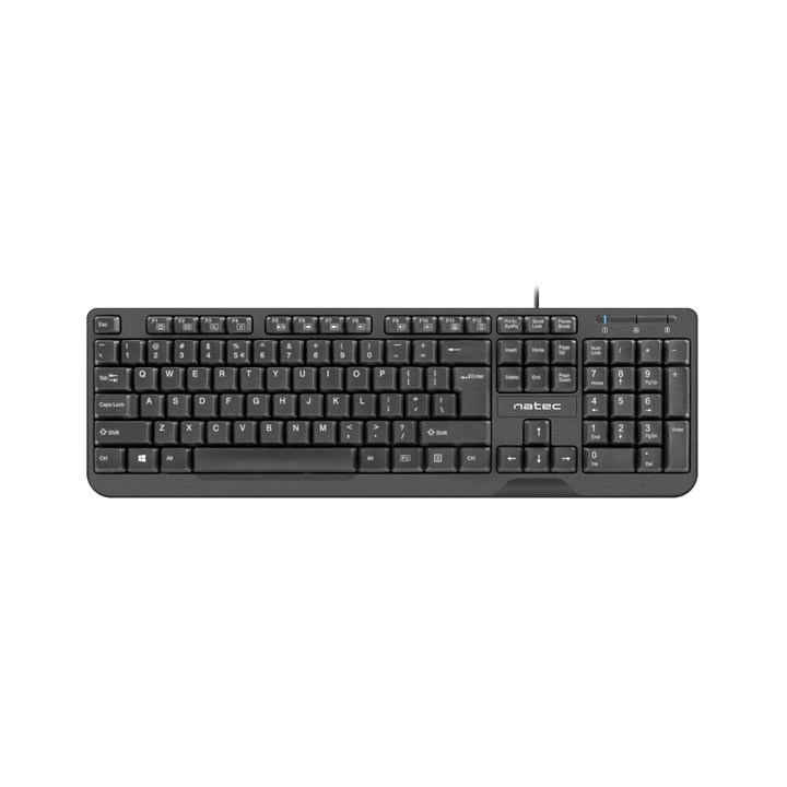 Клавиатура Natec Trout, US Layout, Slim, Черна - NKL-0967 - 1