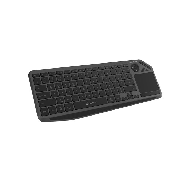 Безжична клавиатура Natec Turbot 2, US Layout, Bluetooth, 2.4GHz, X-Scissors, Touchpad - NKL-2317 - 2
