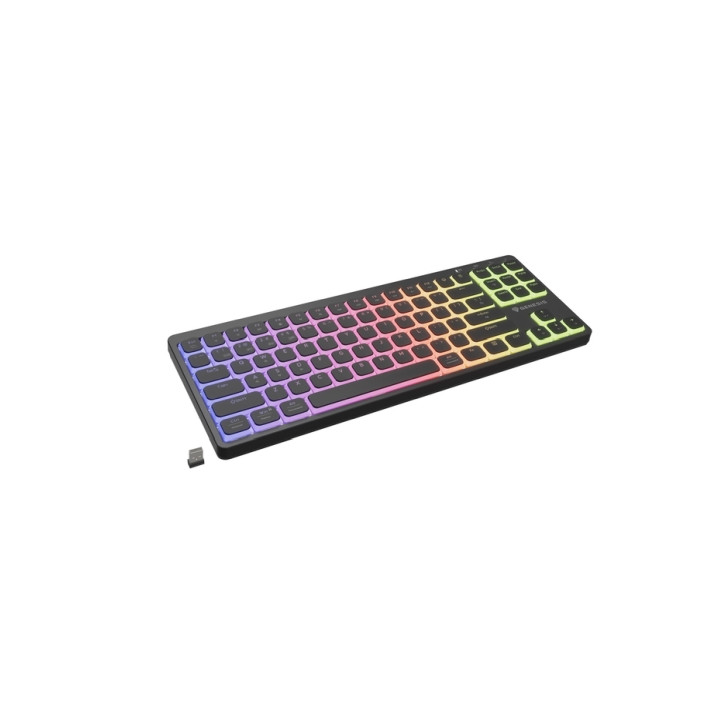 Bluetooth механична нископрофилна геймърска клавиатура Genesis Thor 430 TKL Wireless, RGB Outemu Pink Silent, US - NKG-2346 - 2
