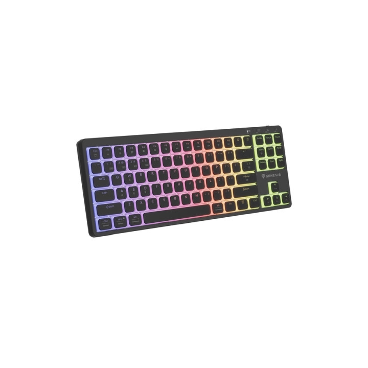 Bluetooth механична нископрофилна геймърска клавиатура Genesis Thor 430 TKL Wireless, RGB Outemu Pink Silent, US - NKG-2346 - 4