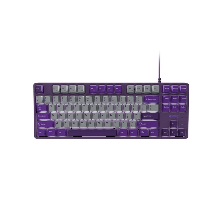 Механична геймърска клавиатура FURY Kanabo K2, US layout, White backlight, Grey-Violet - NFU-2350 - 1