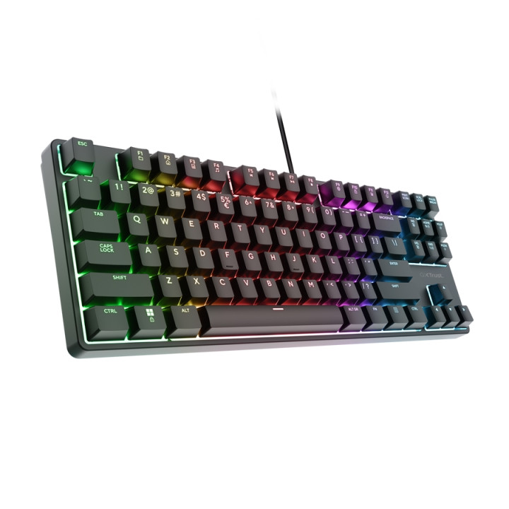 Геймърска клавиатура TRUST GXT864 Cada TKL, RGB подсветка, US layout - 25724 - 4