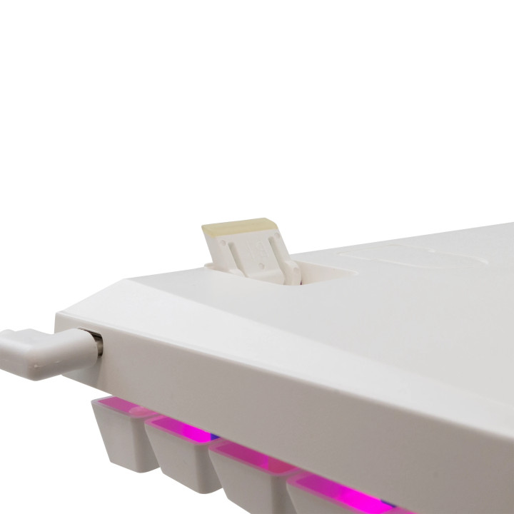 Механична геймърска клавиатура White Shark WAKIZASHI 2, 60%, Blue Switches, RGB подсветка, Бяла - WAKIZASHI-2-US-W-BLUE.SW - 6