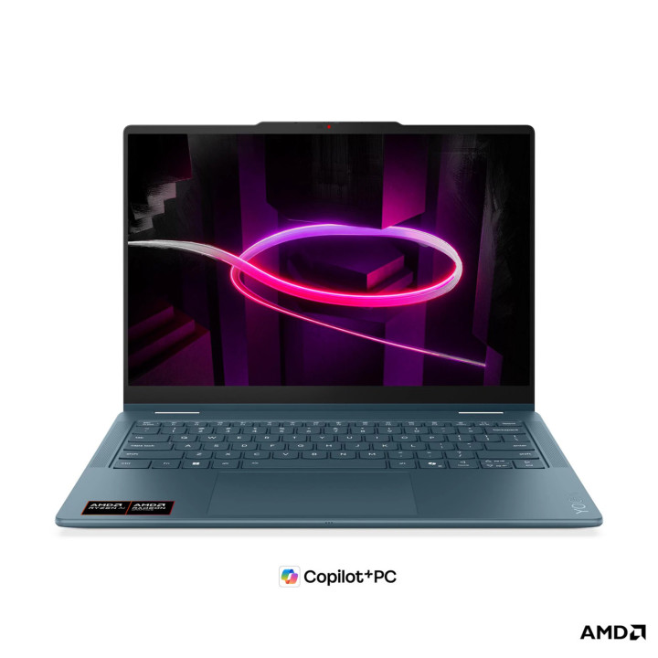 Лаптоп Lenovo Yoga 7 2-in-1 14AGP11, 14" WUXGA OLED Touch, Ryzen AI 7 445, 24GB LPDDR5X, 1TB SSD, Windows 11 Home - 83TD001LBM -