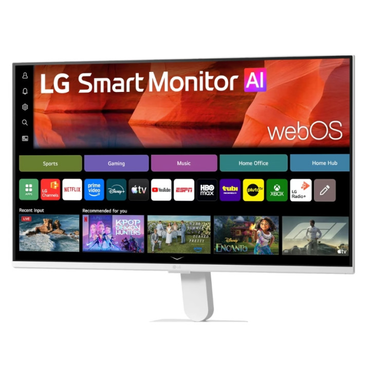 Монитор LG 27U511SB-W, 27" Full HD IPS 120Hz, Smart webOS, sRGB 99%, HDMI, USB, Bluetooth, Speakers 5W x2, White - 2