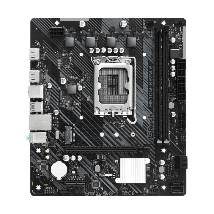 Дънна платка ASRock H610M-H2/M.2, Intel H610, LGA1700, 2xDDR4, M.2, HDMI - 2