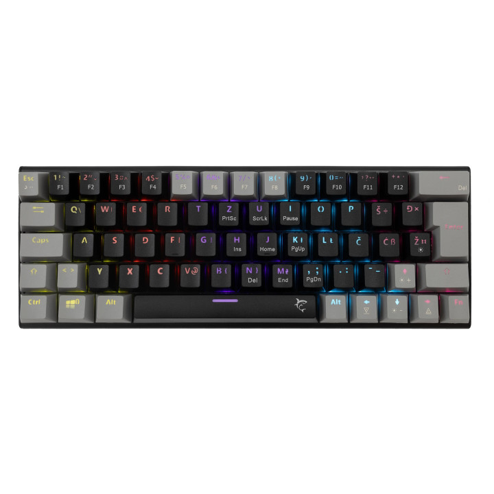 Геймърска механична клавиатура White Shark WAKIZASHI 2, 60%, Red Switches, RGB подсветка, USB Type-C - WAKIZASHI-2-US-B-G-RED.SW