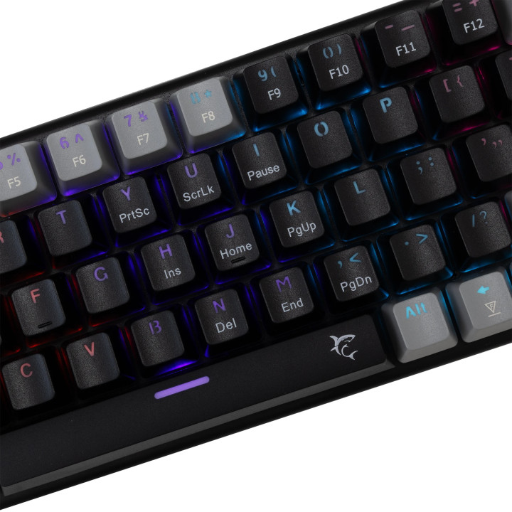 Механична геймърска клавиатура White Shark Wakizashi 2, 60%, Blue Switches, RGB подсветка, US Layout - WAKIZASHI-2-US-B-G-BLUE.S