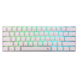 Геймърска механична клавиатура White Shark SHINOBI 2, 60%, YUSYA 5P Blue Switches, Hot Swap, RGB, бяла - SHINOBI-2-W-US-BLUE.SW 