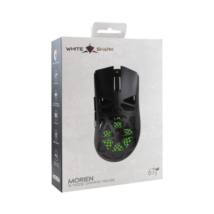 Безжична геймърска мишка White Shark MORIEN, 12000dpi, 1000Hz, Bluetooth - MORIEN-B - 5