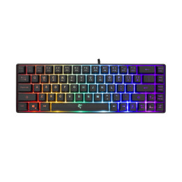 Механична геймърска клавиатура White Shark RONIN, 60%, Blue Switches, Rainbow подсветка, 68 клавиша - RONIN-B-US - 1