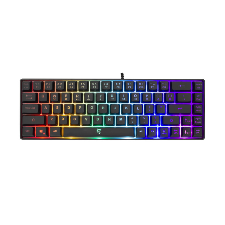 Механична геймърска клавиатура White Shark RONIN, 60%, Blue Switches, Rainbow подсветка, 68 клавиша - RONIN-B-US - 1