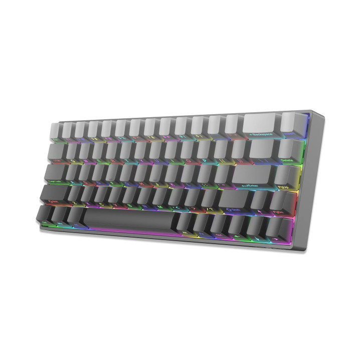 Геймърска механична клавиатура White Shark Nunchaku, 60%, Red Switches, RGB подсветка, Hot-swap, 68 клавиша - NUNCHAKU-G-US-RED.