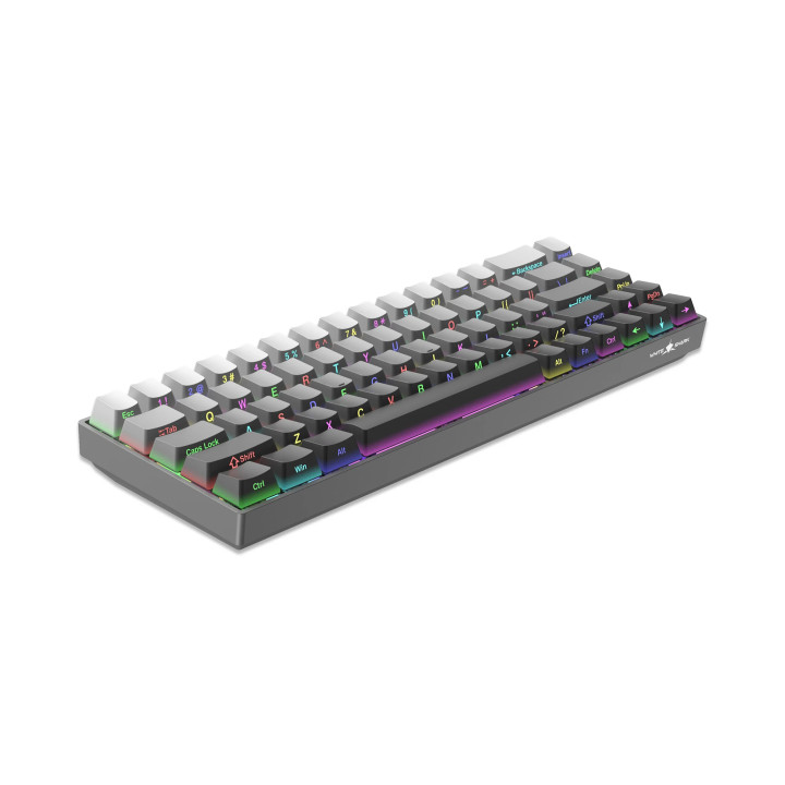 Геймърска механична клавиатура White Shark Nunchaku, 60%, Red Switches, RGB подсветка, Hot-swap, 68 клавиша - NUNCHAKU-G-US-RED.