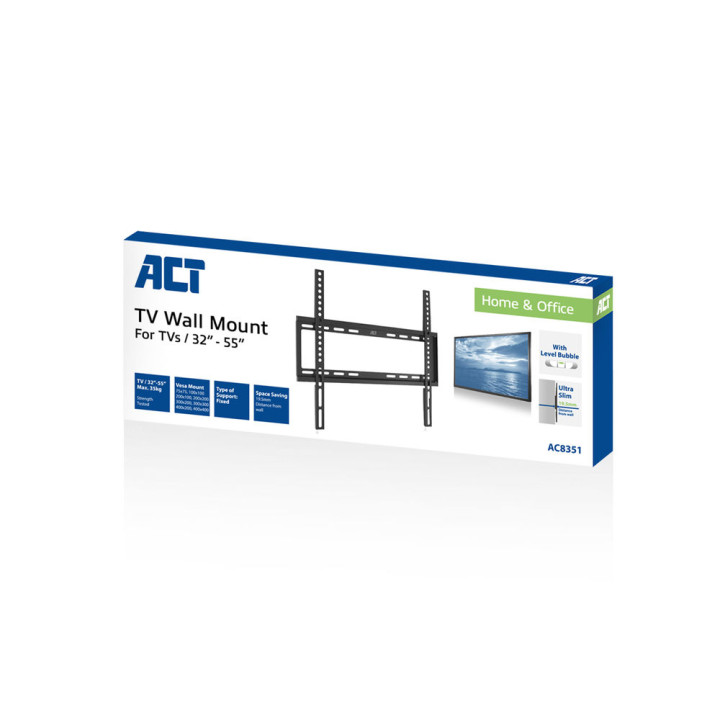 Фиксирана стенна стойка за телевизор ACT AC8351, 32-55", VESA 400x400, до 35 кг - 5