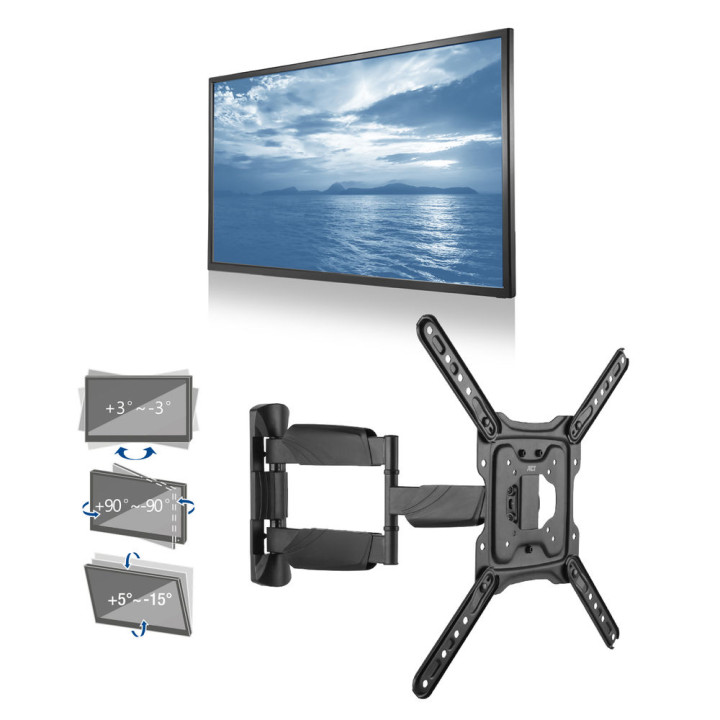 Стенна стойка ACT, за телевизори 23"-55", VESA съвместимост, подвижна конструкция - AC8354 - 3