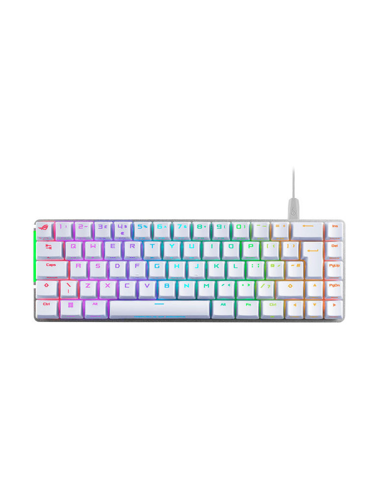 Геймърска механична клавиатура Asus ROG Falchion Ace White - 90MP0346-BKUA11