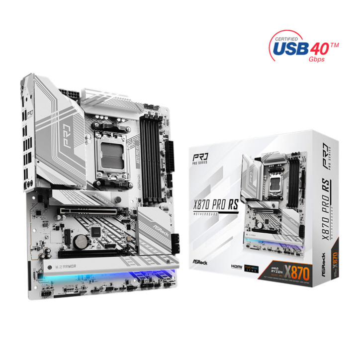 Дънна платка ASRock X870 Pro RS, AMD AM5, DDR5, PCIe 5.0 - 1